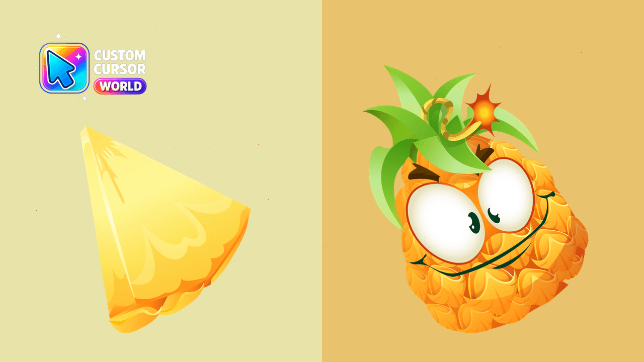 Cursor pack preview: Pineapple Cursor Pack - Custom Fruit-Design for Browsers