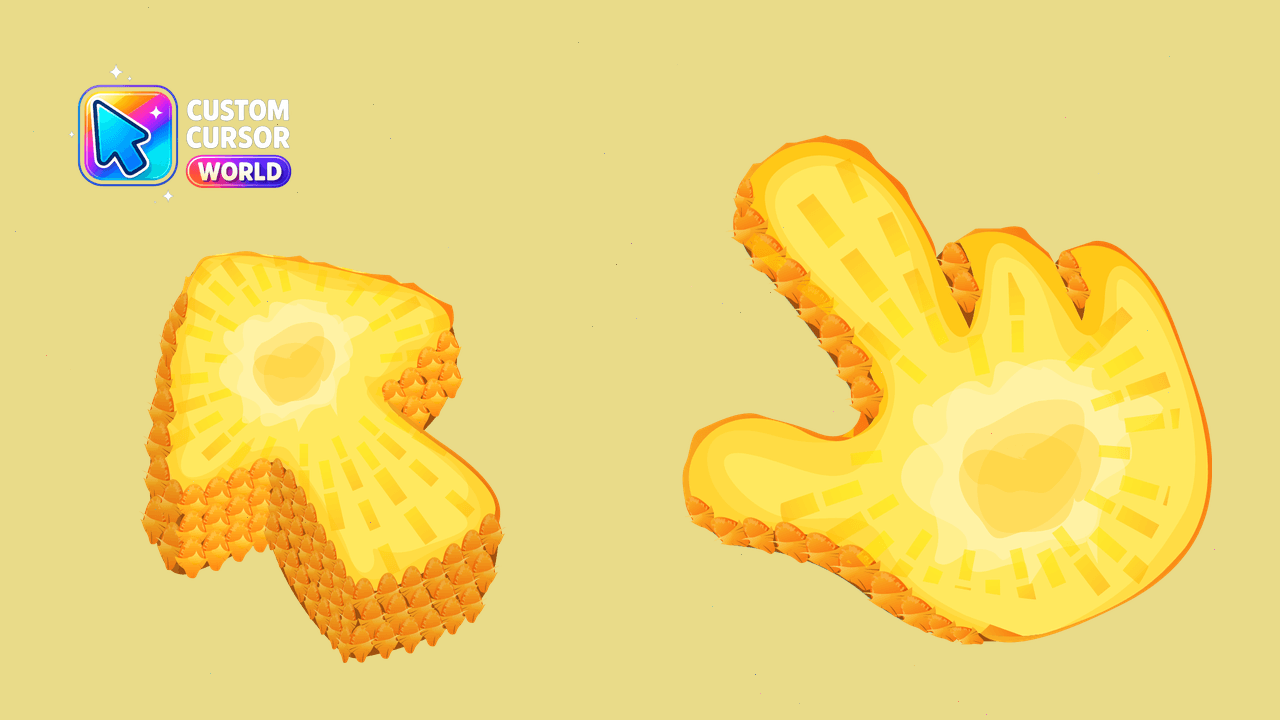 Cursor pack preview: Pineapple Cursor Pack for Chrome