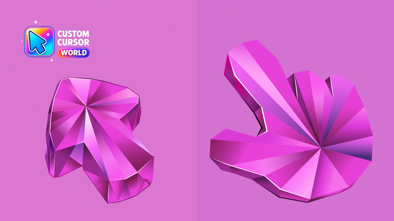 Cursor pack preview: Stylish Pink Sapphire Cursor Pack for Chrome & Edge