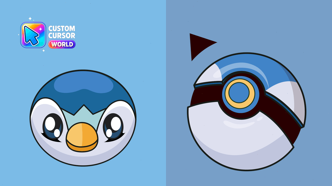 Cursor pack preview: Piplup Custom Cursor Pack