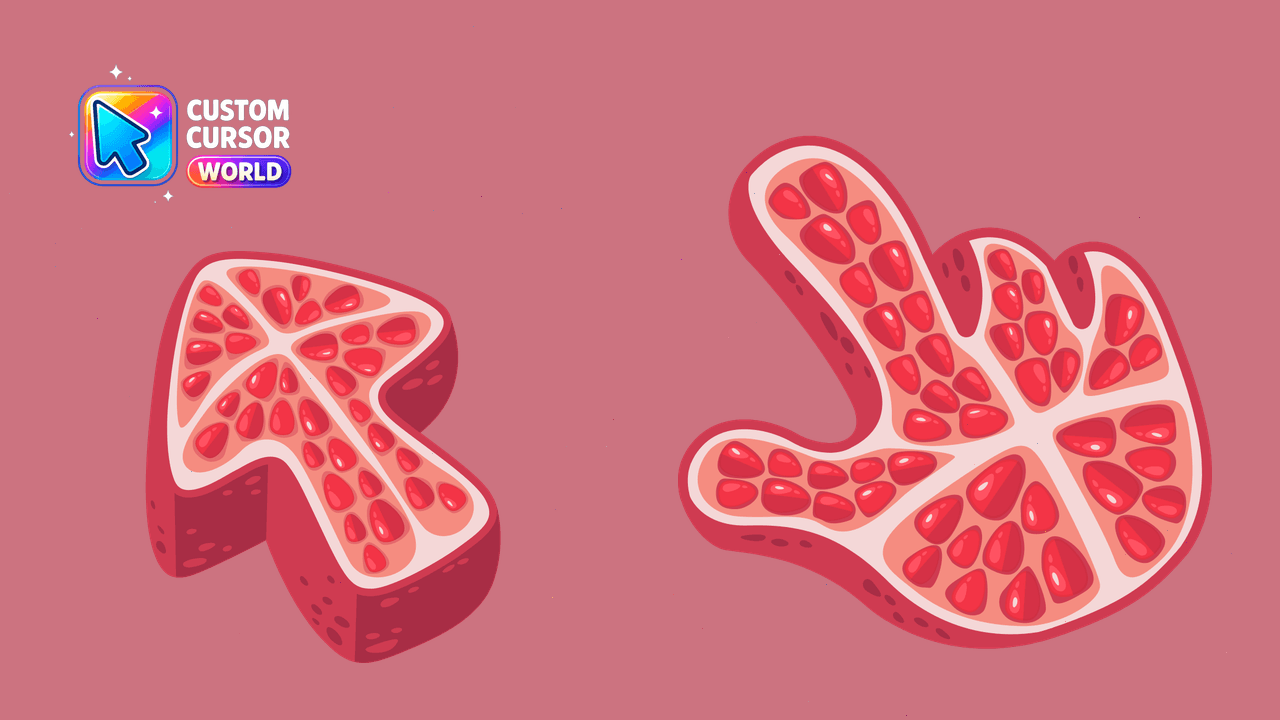 Cursor pack preview: Custom Pomegranate Cursor Pack