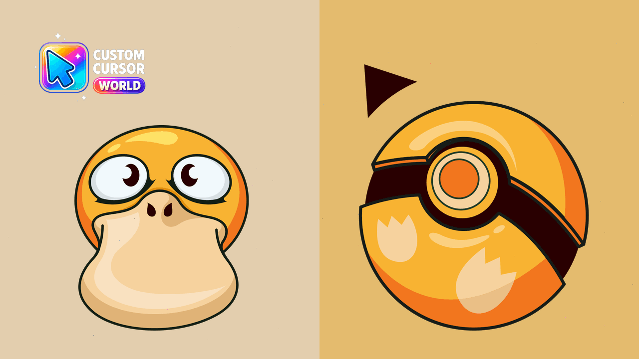 Cursor pack preview: Psyduck Custom Cursor Pack for Chrome & Edge