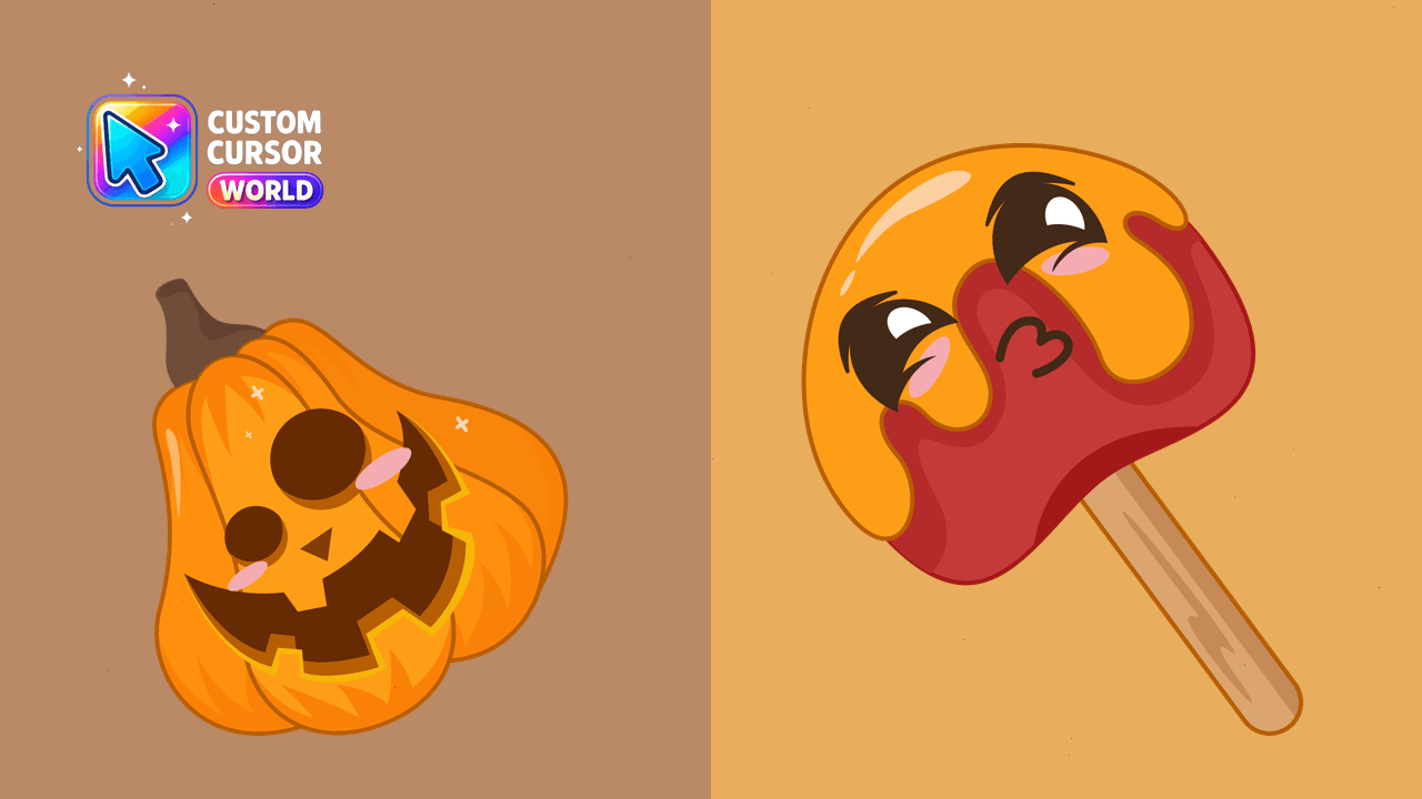 Cursor pack preview: Pumpkin Candy Custom Cursor Pack