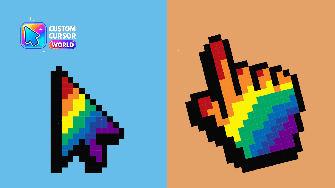 Cursor pack preview: Rainbow Cursor Pack for Chrome and Edge
