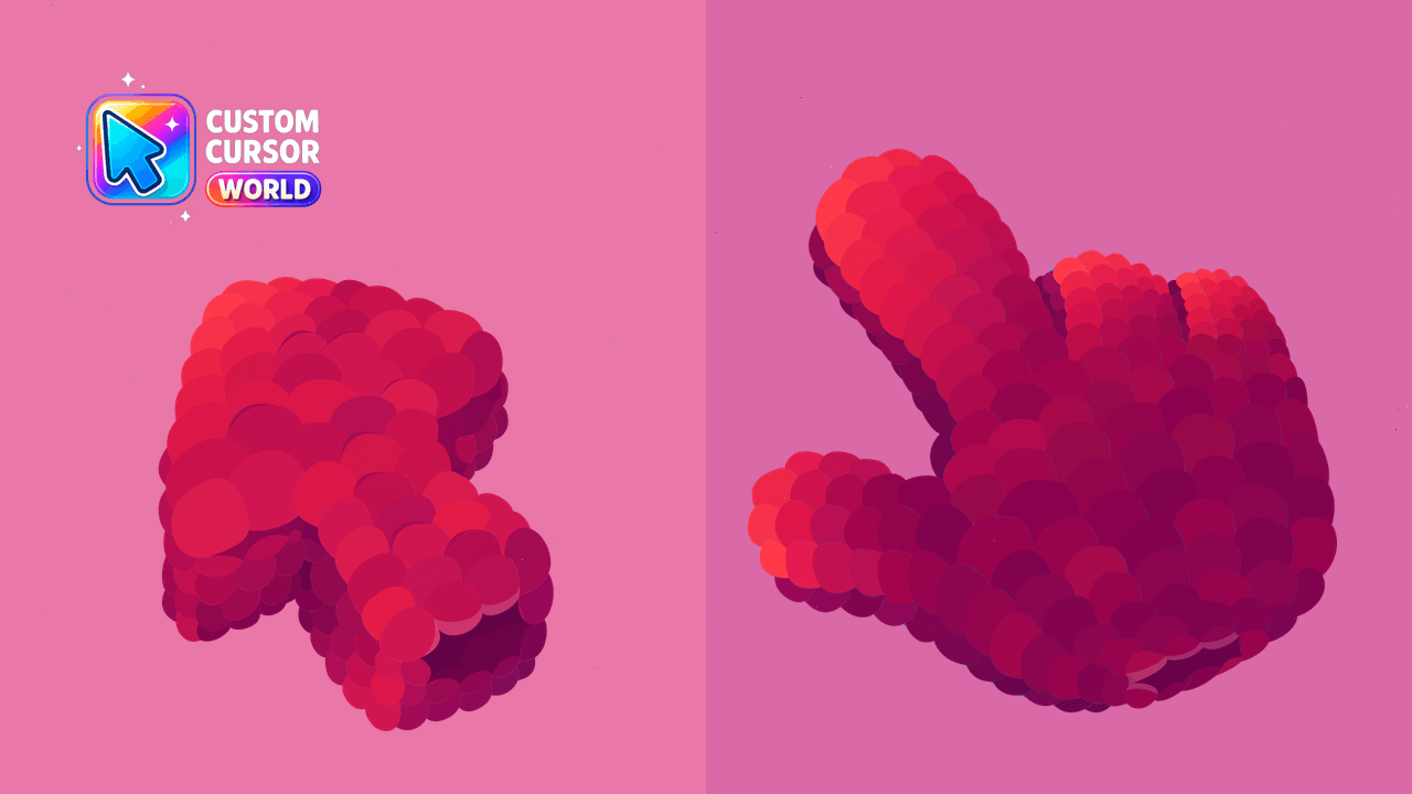 Raspberry Texture Cursor Pack - Custom cursor pack preview image showing 2 cursors