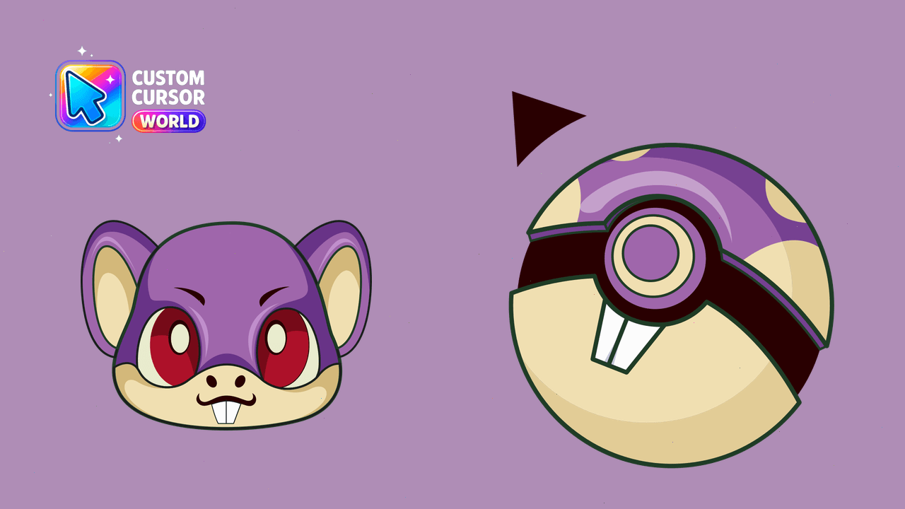 Cursor pack preview: Rattata Custom Cursor Pack for Chrome & Edge