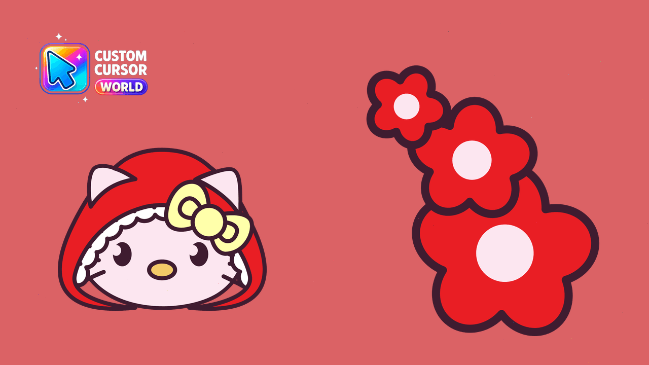 Cursor pack preview: Custom Hello Kitty Red Riding Hood Cursor Pack