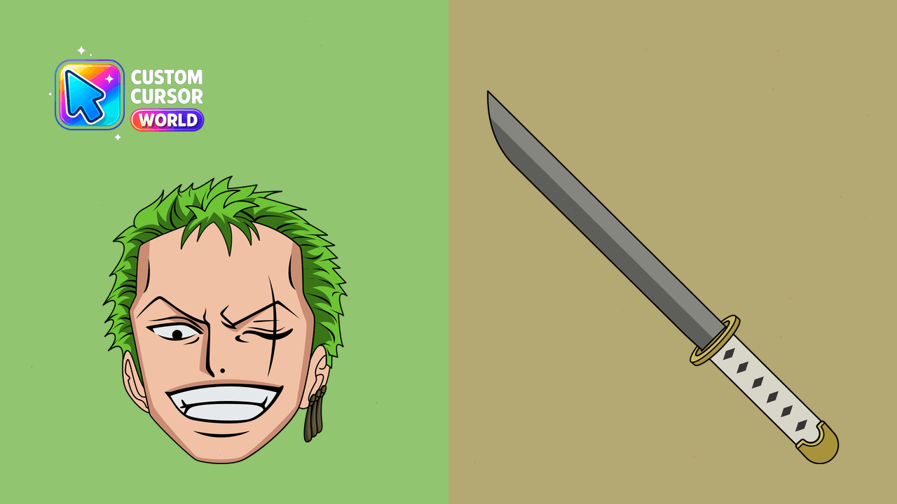 Cursor pack preview: Zoro Cursor Pack - Custom Swordmaster Pointers