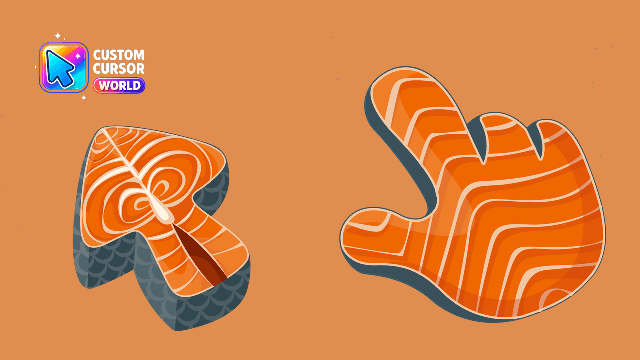 Cursor pack preview: Custom Salmon Cursor Pack