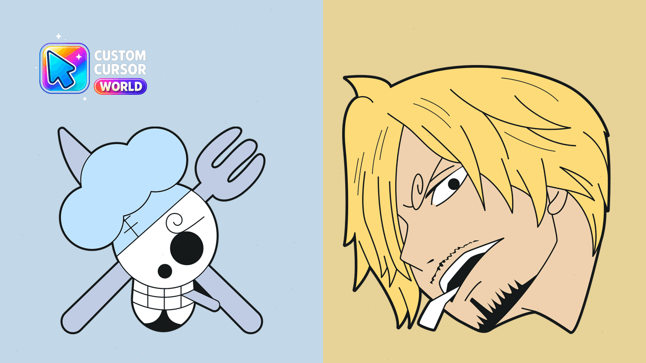 Cursor pack preview: Sanji Flag Custom Cursor Pack for Chrome & Edge