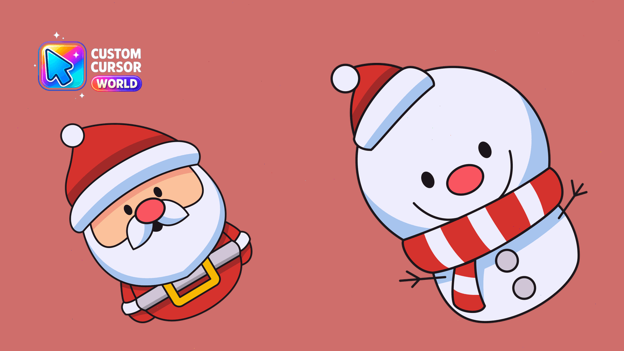 Cursor pack preview: Festive Cursor Pack - Santa & Snowman Edition