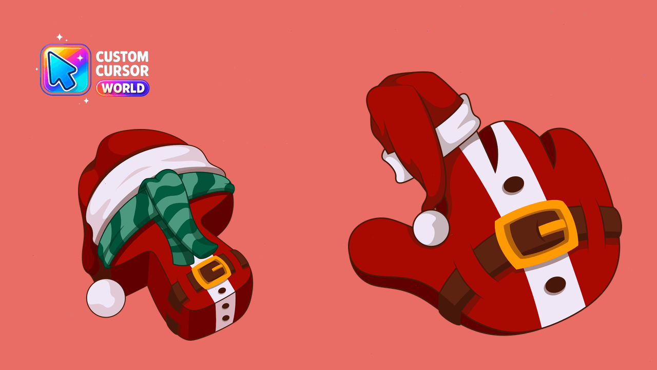 Cursor pack preview: Santa Claus Custom Cursor Pack for Chrome and Edge