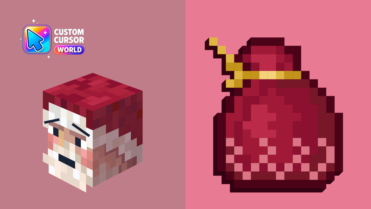 Cursor pack preview: Santa Claus Minecraft Cursor Pack