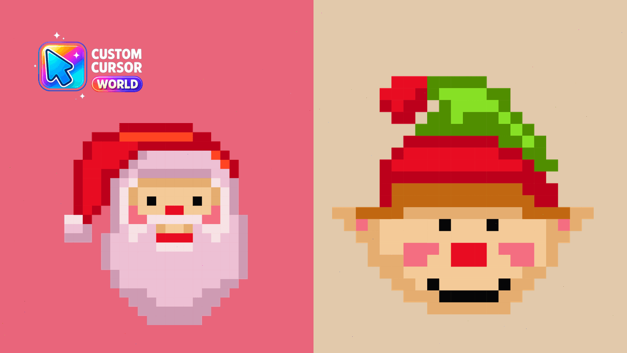 Cursor pack preview: Santa Claus Custom Cursor Pack