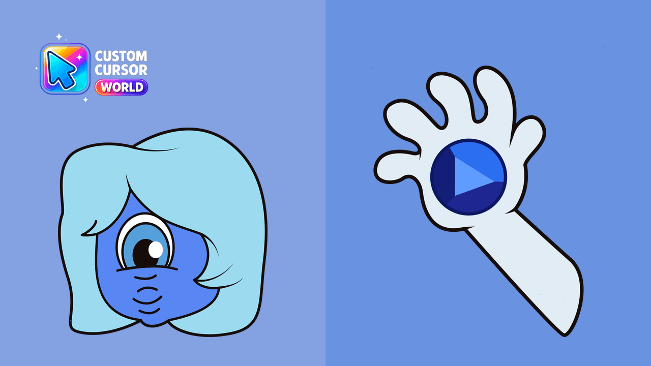 Cursor pack preview: Custom Sapphire Chrome Cursor Pack