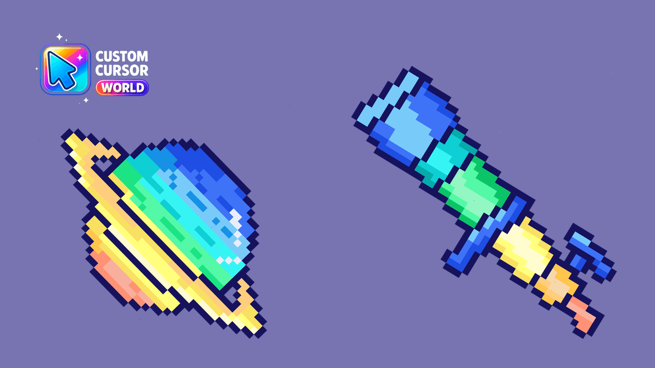 Cursor pack preview: Saturn Pixel Custom Cursor Pack