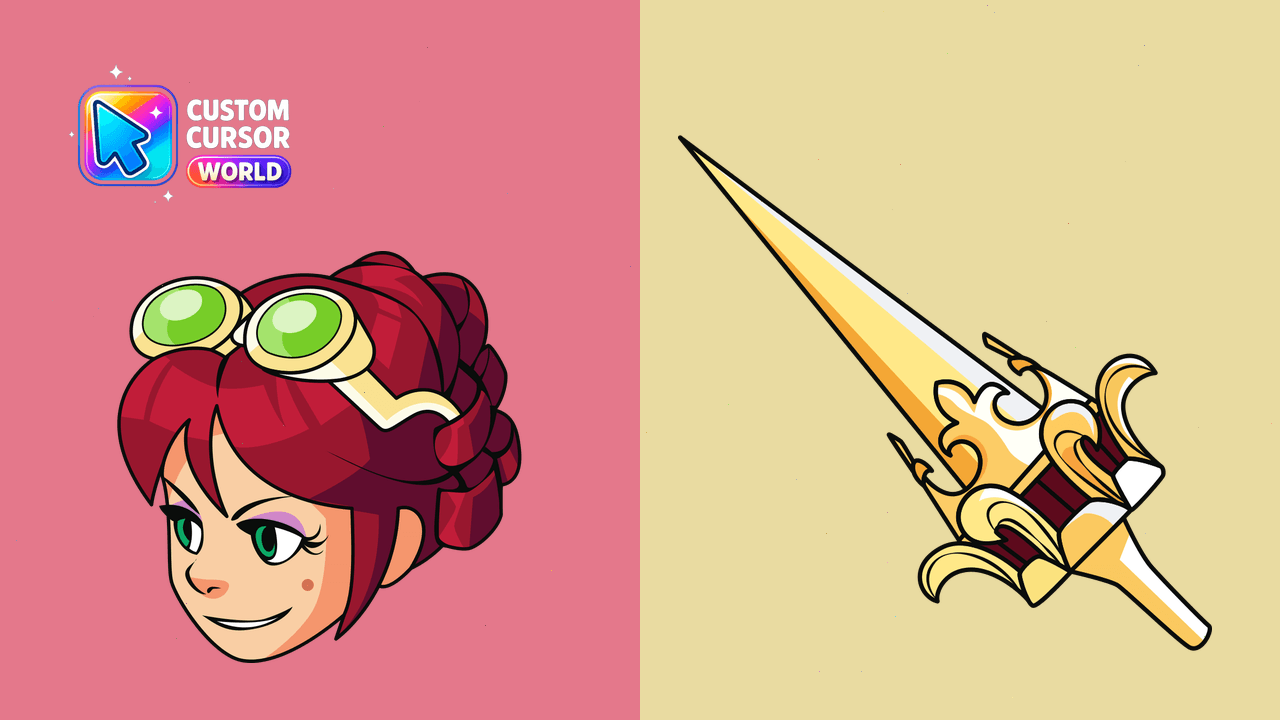 Cursor pack preview: Custom Cursor Pack - Scarlet Steampunk Design