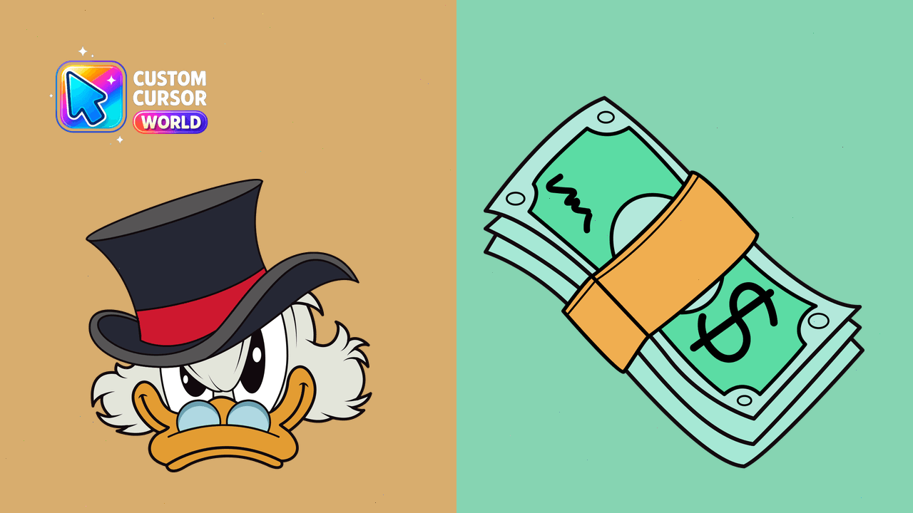 Cursor pack preview: Golden Duck Cursor Pack - Scrooge McDuck