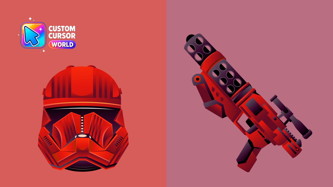 Cursor pack preview: Custom Cursor Pack - Sith Trooper for Chrome & Edge