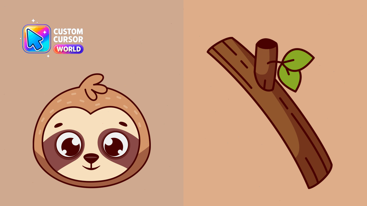 Cursor pack preview: Sloth Custom Cursor Pack for Chrome and Edge