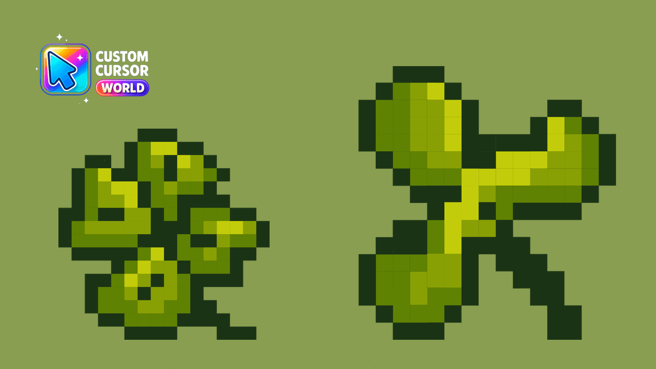 Cursor pack preview: Pixel Clover Custom Cursor Pack