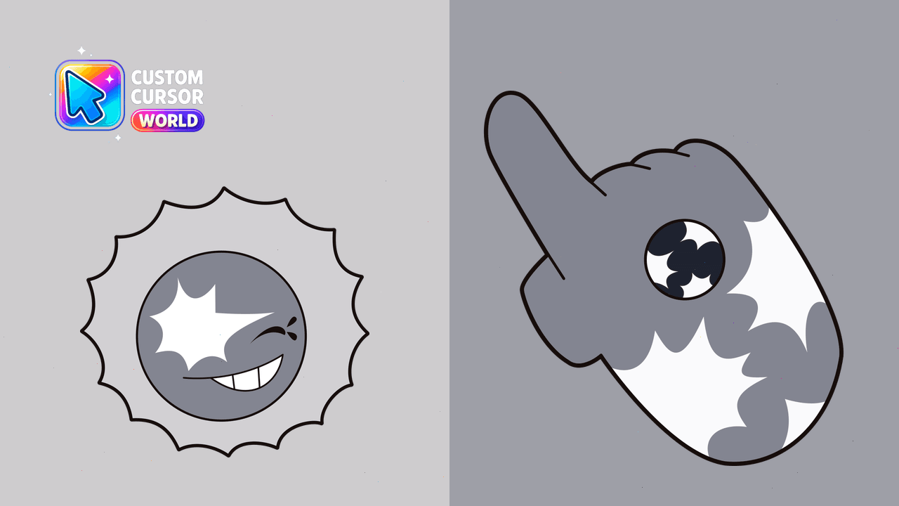 Cursor pack preview: Custom Cursor Pack - Snowflake Obsidian Inspired by Steven U
