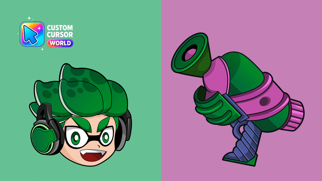 Cursor pack preview: Splatoon Inkling Boy Custom Cursor Pack