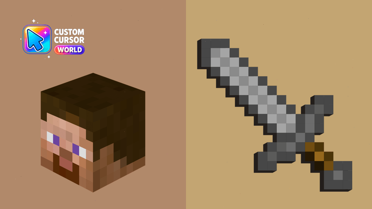 Cursor pack preview: Custom Cursor Pack - Minecraft Steve