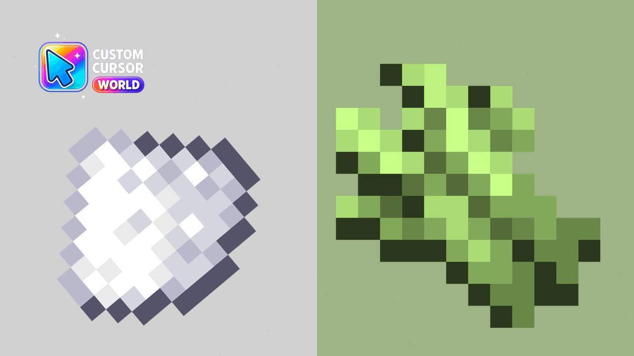 Cursor pack preview: Custom Cursor Minecraft Theme Pack
