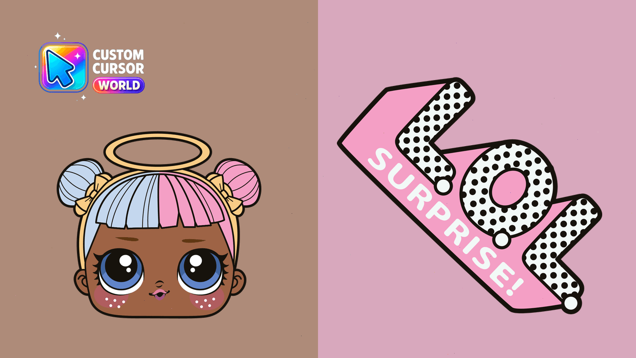 Sweet Cursor Pack - Customize with L.O.L. Surprise! - Custom cursor pack preview image showing 2 cursors