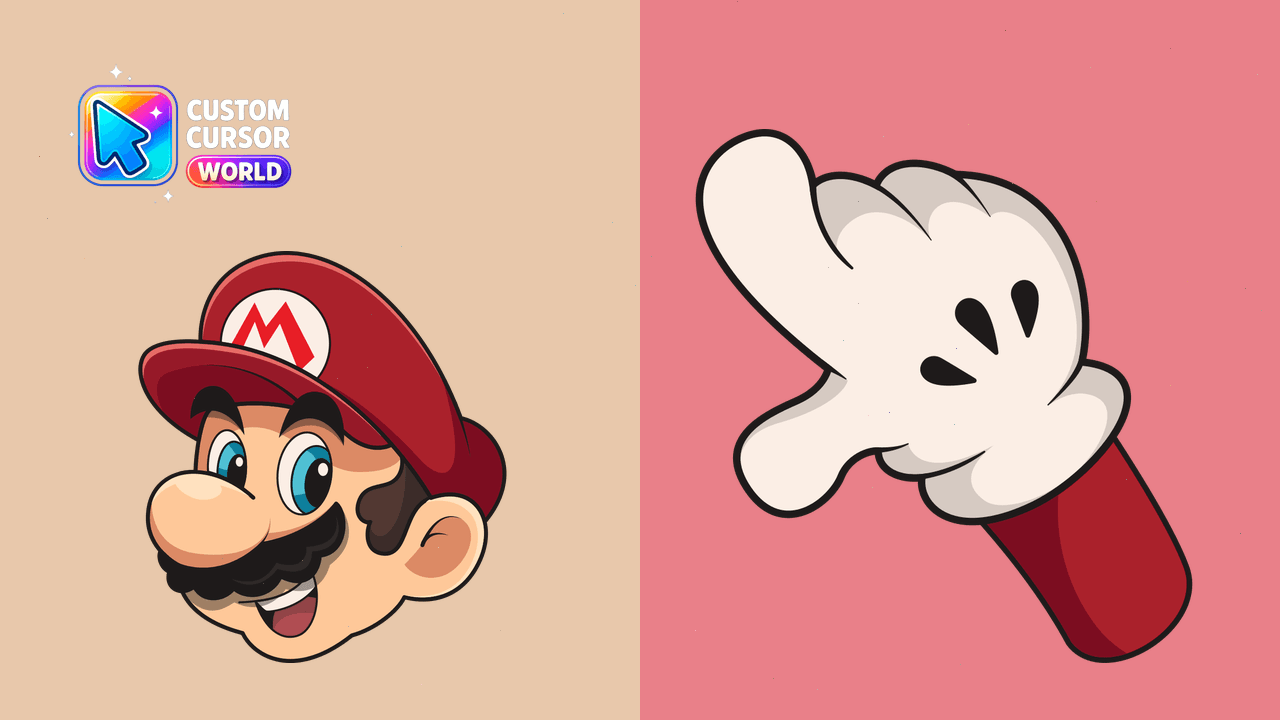 Cursor pack preview: Custom Mario Cursor Pack for Chrome & Edge
