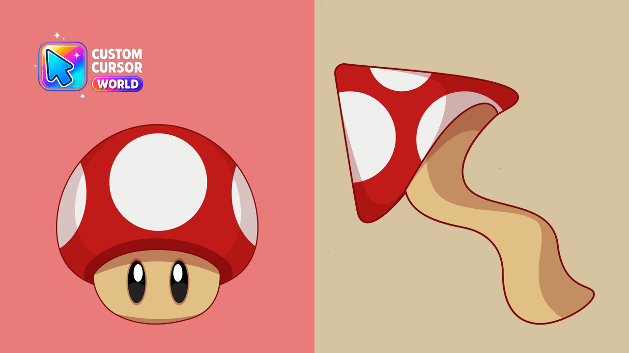 Cursor pack preview: Custom Super Mushroom Cursor Pack