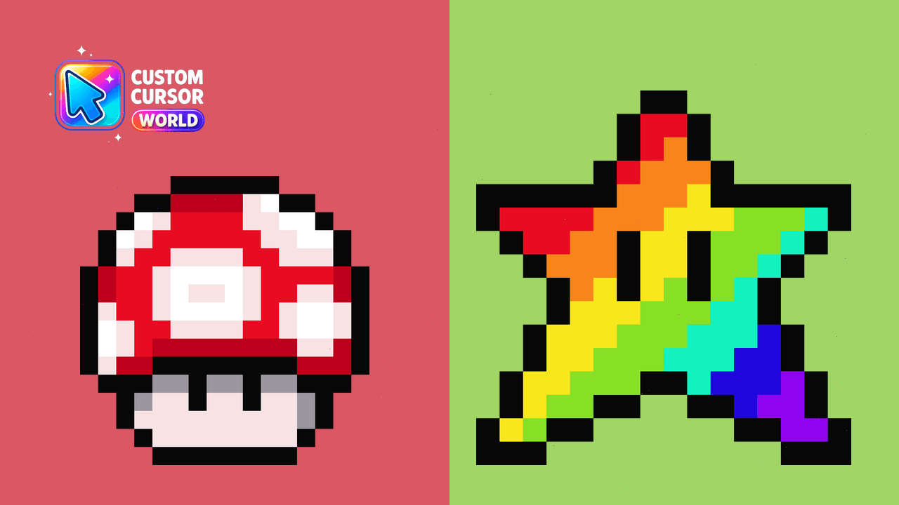 Cursor pack preview: Super Mario Cursor Pack for Chrome & Edge