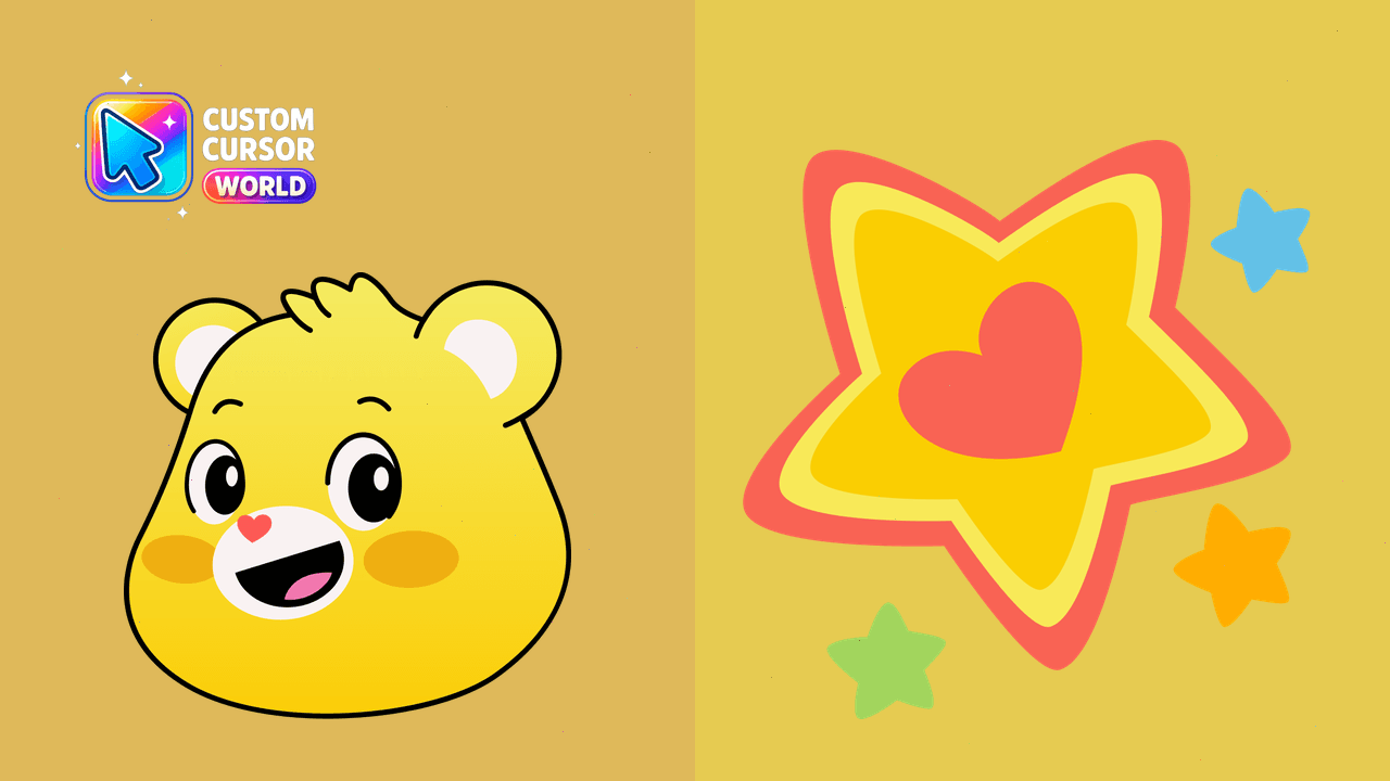 Cursor pack preview: Custom Superstar Bear Cursor Pack for Mouse & Pointer