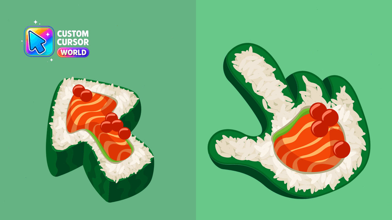 Cursor pack preview: Sushi Texture Custom Cursor Pack