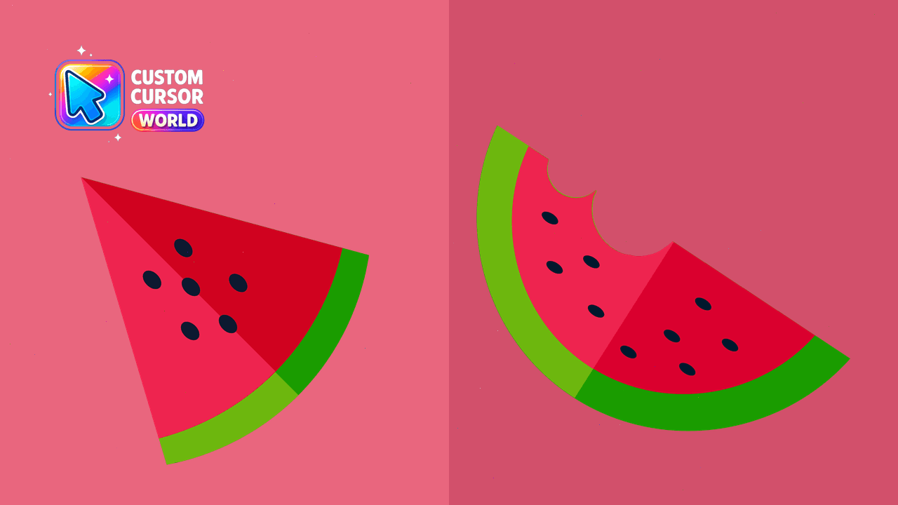 Cursor pack preview: Cute Watermelon Custom Cursor Pack