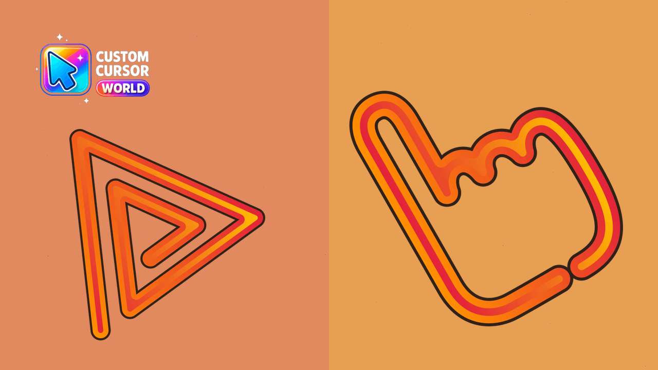 Cursor pack preview: Custom Cursor Pack - The Orange Line Essentials
