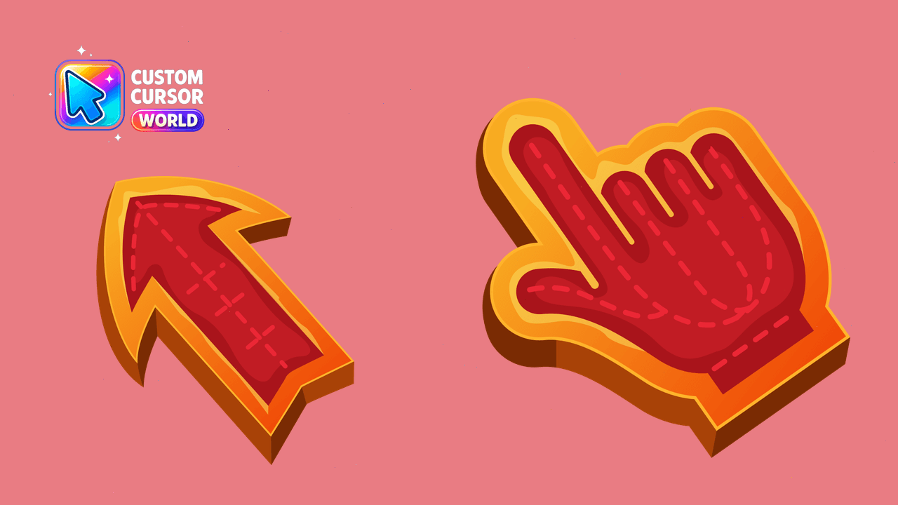 Cursor pack preview: Vibrant Red Custom Cursor Pack for Chrome