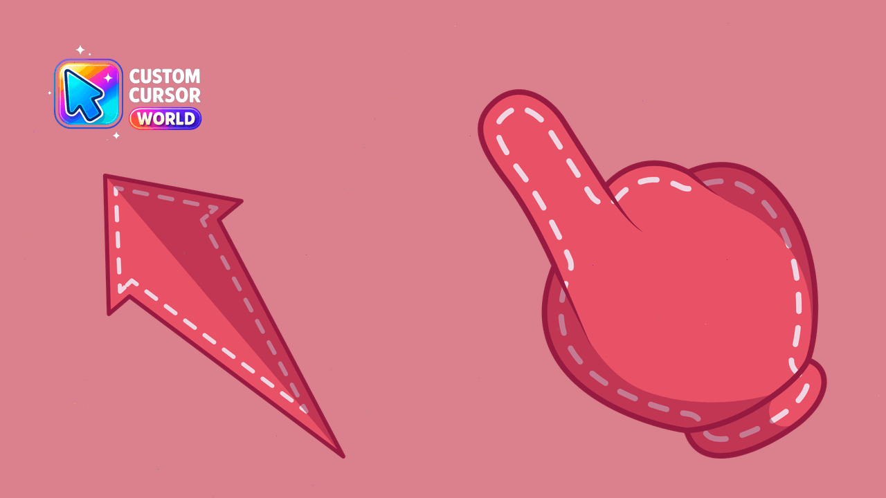 Cursor pack preview: Dynamic Red Seam Cursor Pack