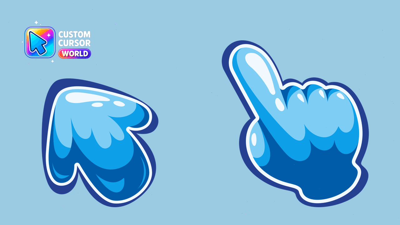 Cursor pack preview: The Water Custom Cursor Pack for Chrome & Edge