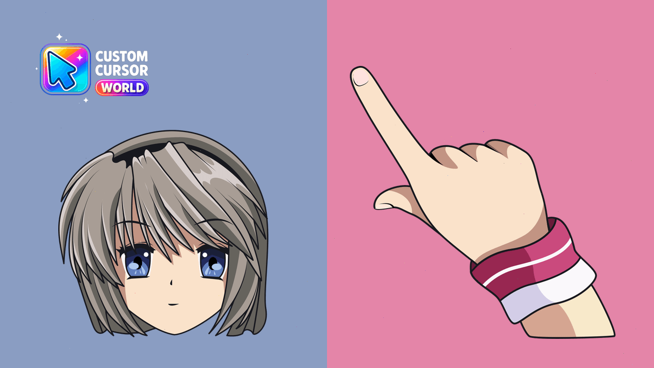 Cursor pack preview: Elegant Tomoyo Sakagami Cursor Pack for Browsers