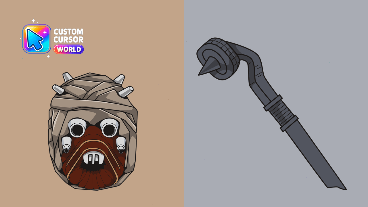 Tusken Raider Custom Cursor for Chrome - Custom cursor pack preview image showing 2 cursors