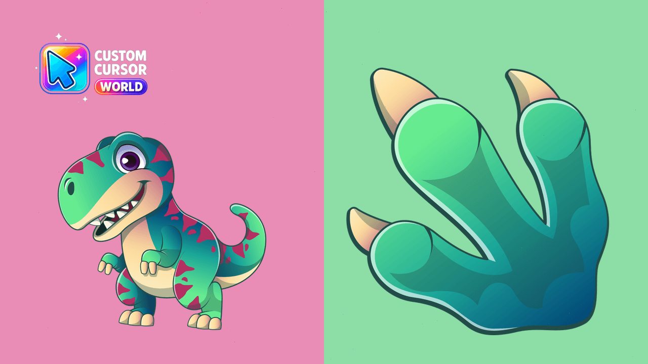 Cursor pack preview: Tyrannosaurus Custom Cursor Pack for Chrome