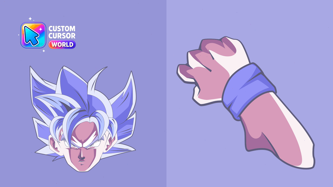 Cursor pack preview: Ultra Instinct Cursor Pack for Chrome & Edge