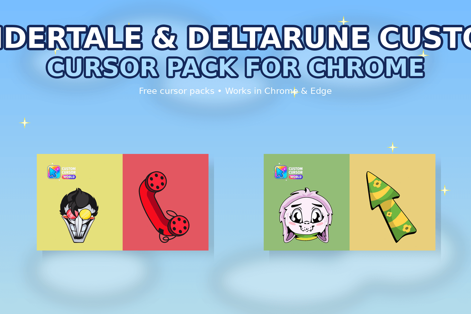 Undertale & Deltarune Custom Cursor Pack for Chrome - Custom cursor collection preview image