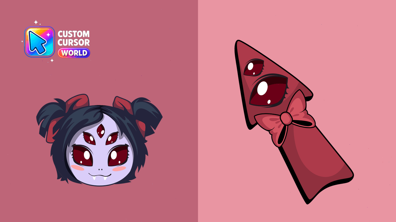Cursor pack preview: Muffet Custom Cursor Pack - Undertale Edition