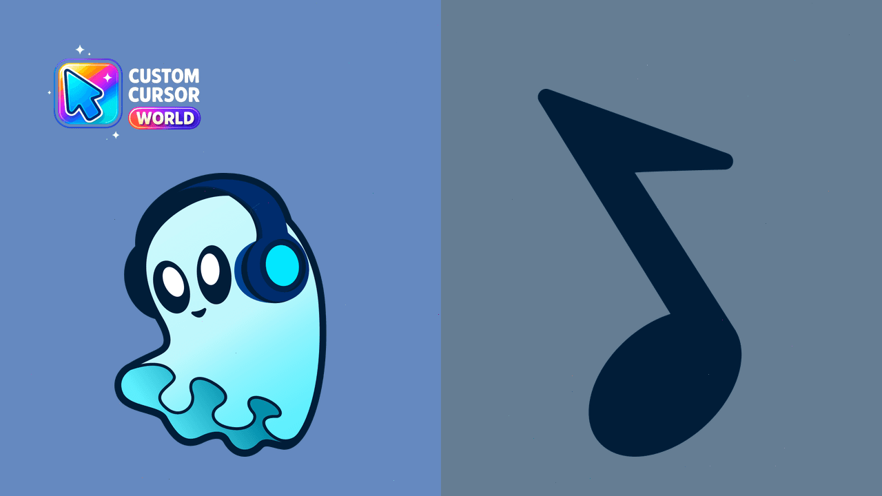 Cursor pack preview: Napstablook Cursor Pack for Chrome and Edge