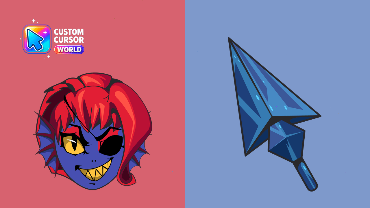 Cursor pack preview: Undertale Undyne Custom Cursor Pack