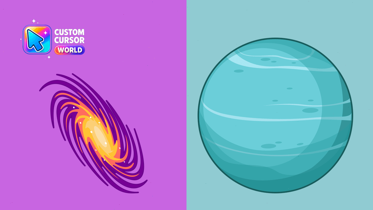 Cursor pack preview: Uranus Cosmic Cursor Pack