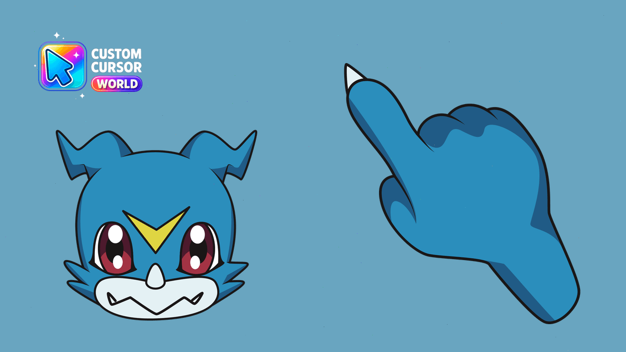 Cursor pack preview: Veemon Custom Cursor Pack for Chrome